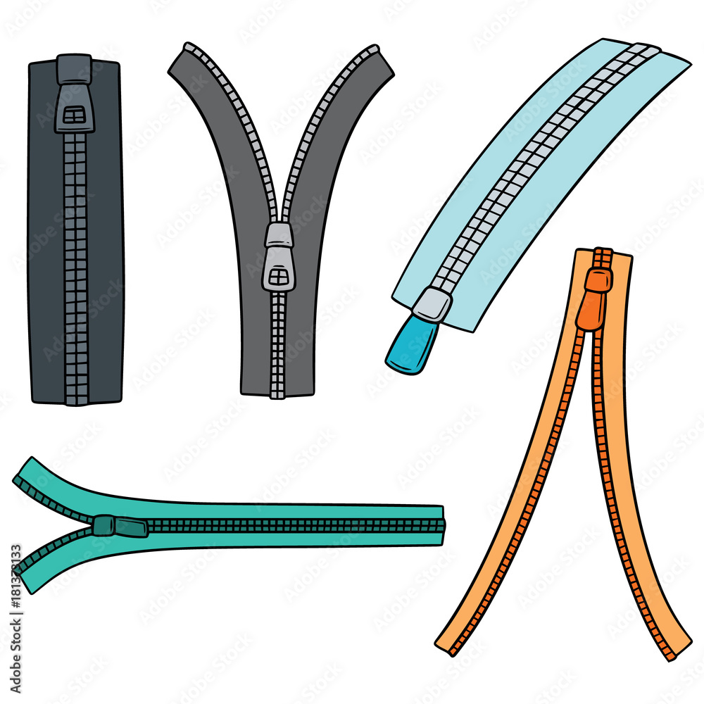 Obraz premium vector set of zip