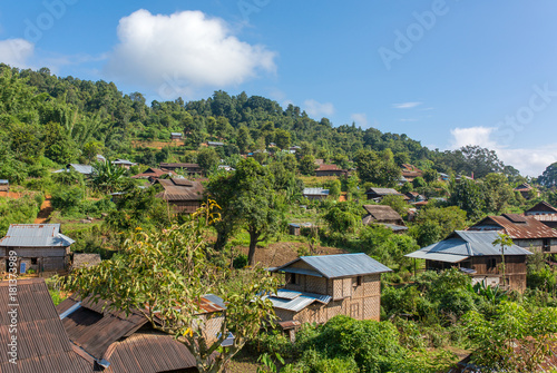 Traditional village landscape in Laos