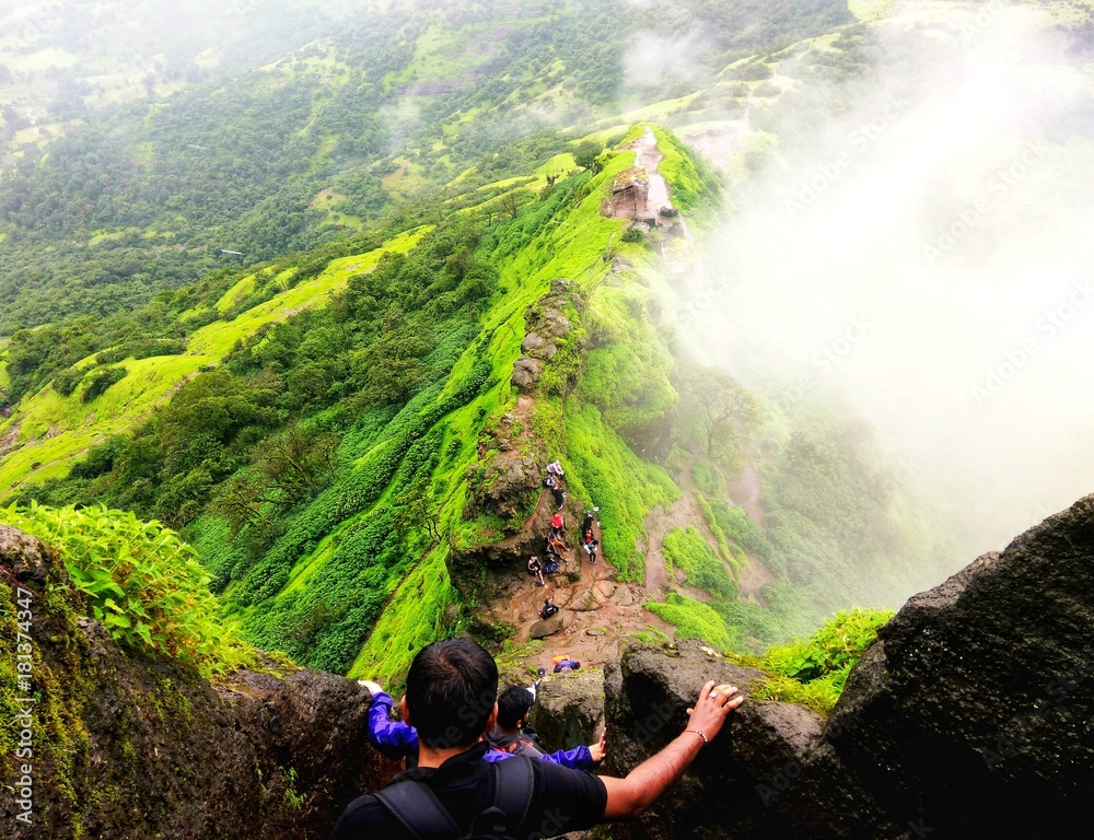 Obraz premium Awesome view at harihargad fort