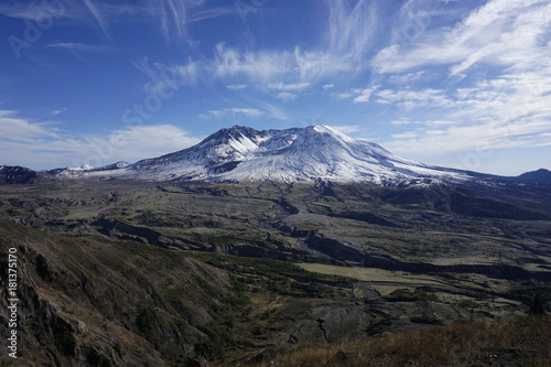 Mount Saint Helens volcano in the Washington State Cascade mountain range