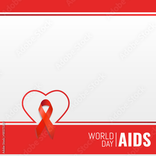 Vector illustration on the theme World Aids Day. Template for information, notes, infographics.
