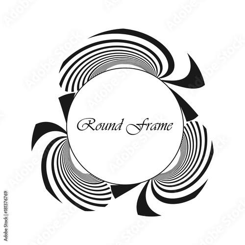 Wallpaper Mural Decorative round frame. Abstract halftone creative geometric vector background. Modern design frame template. Torontodigital.ca