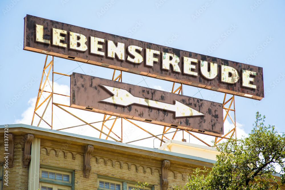 Obraz premium Schild 295 - Lebensfreude