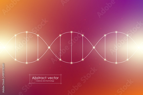 DNA spiral system, vector illustration
