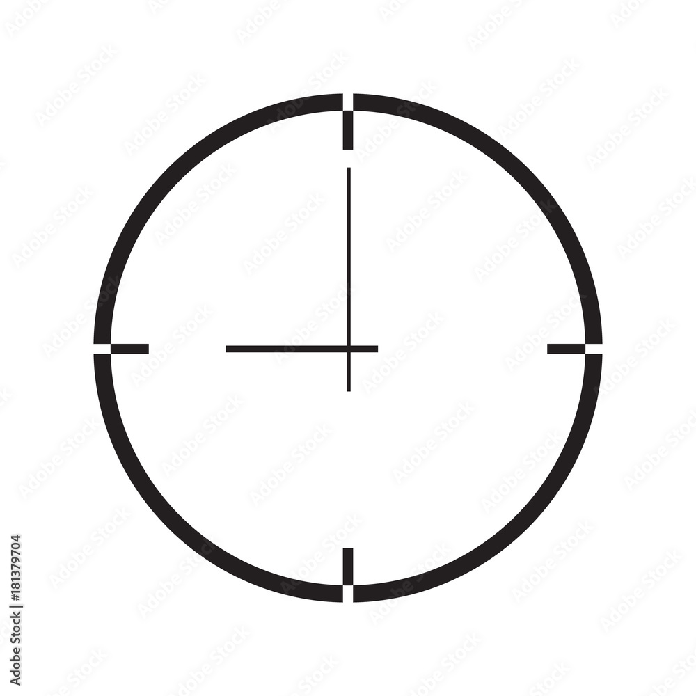Vector image of a clock symbol for a design Vector image of a clock symbol for a design