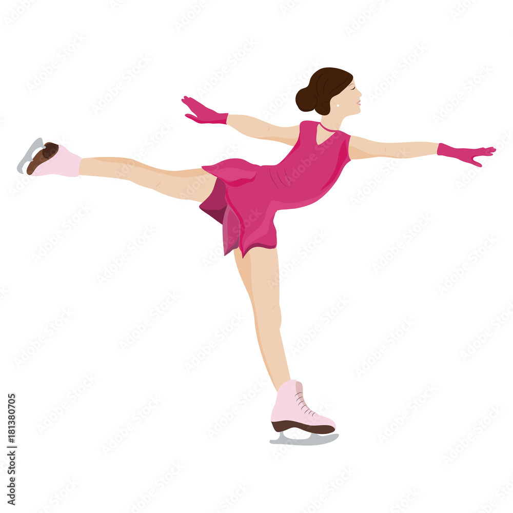 Winter sport. Figure skating. Vector illustration Winter sport. Figure skating. Vector illustration