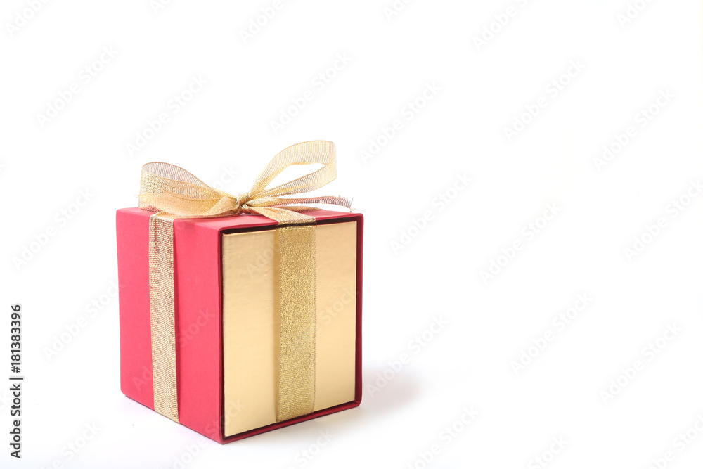 Obraz premium Gift boxes with bow on white background