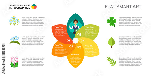 Petal Chart with Five Elements Template