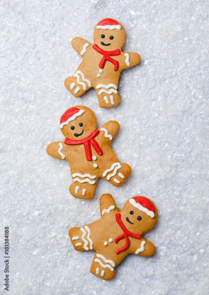 Gingerbread Man cookies, Christmas cookie Decorated with Icing
