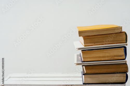 Stack of books. Concept: back to school or education