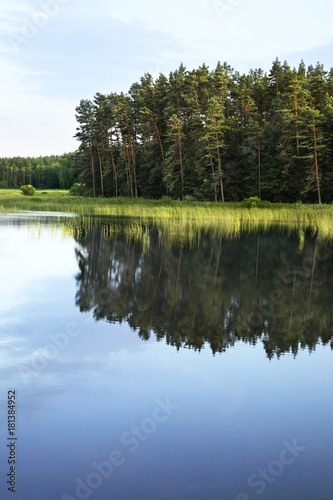 Echo lake near Zwierzyniec. Poland