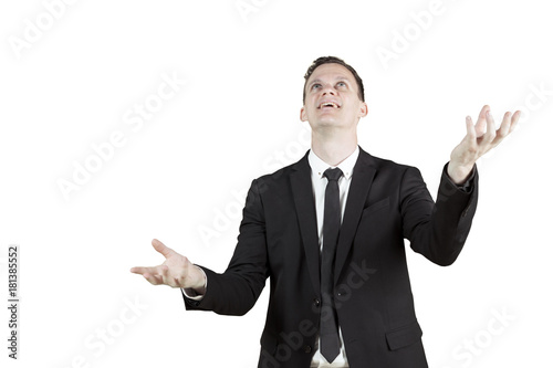 Entrepreneur with juggling pose