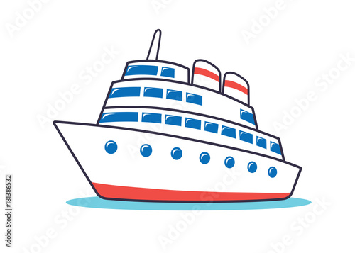Cruise ship icon.