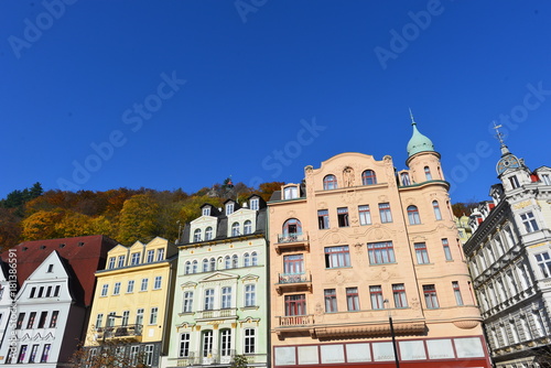 Historische Gebäude in Karlsbad (Karlovy Vary) Tschechien
