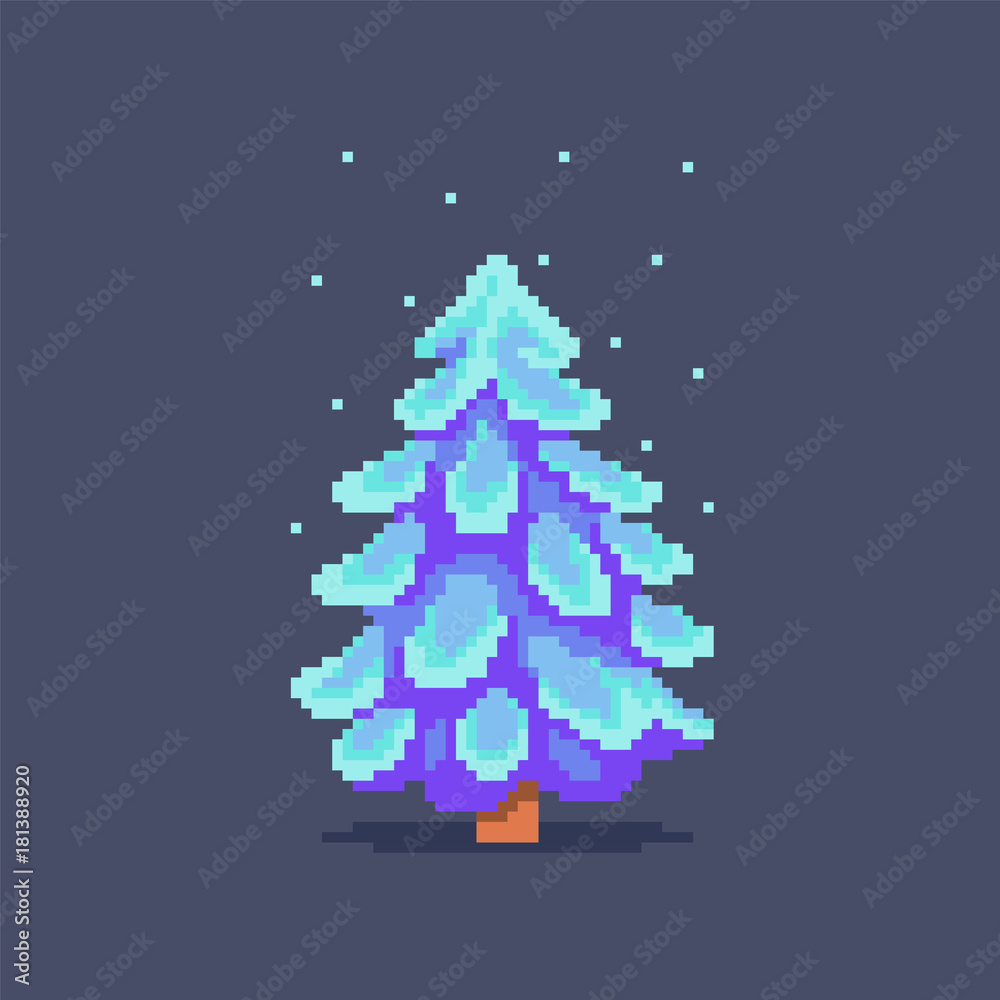 Pixel art fir tree.