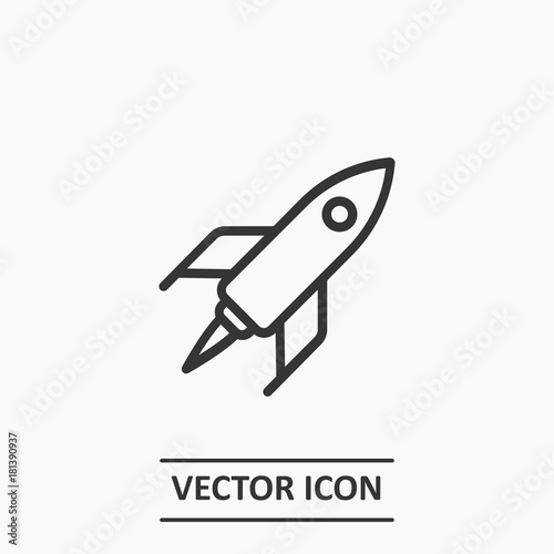 Outline Rocket icon illustration vector symbol