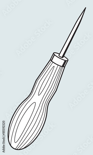 Awl tool illustration