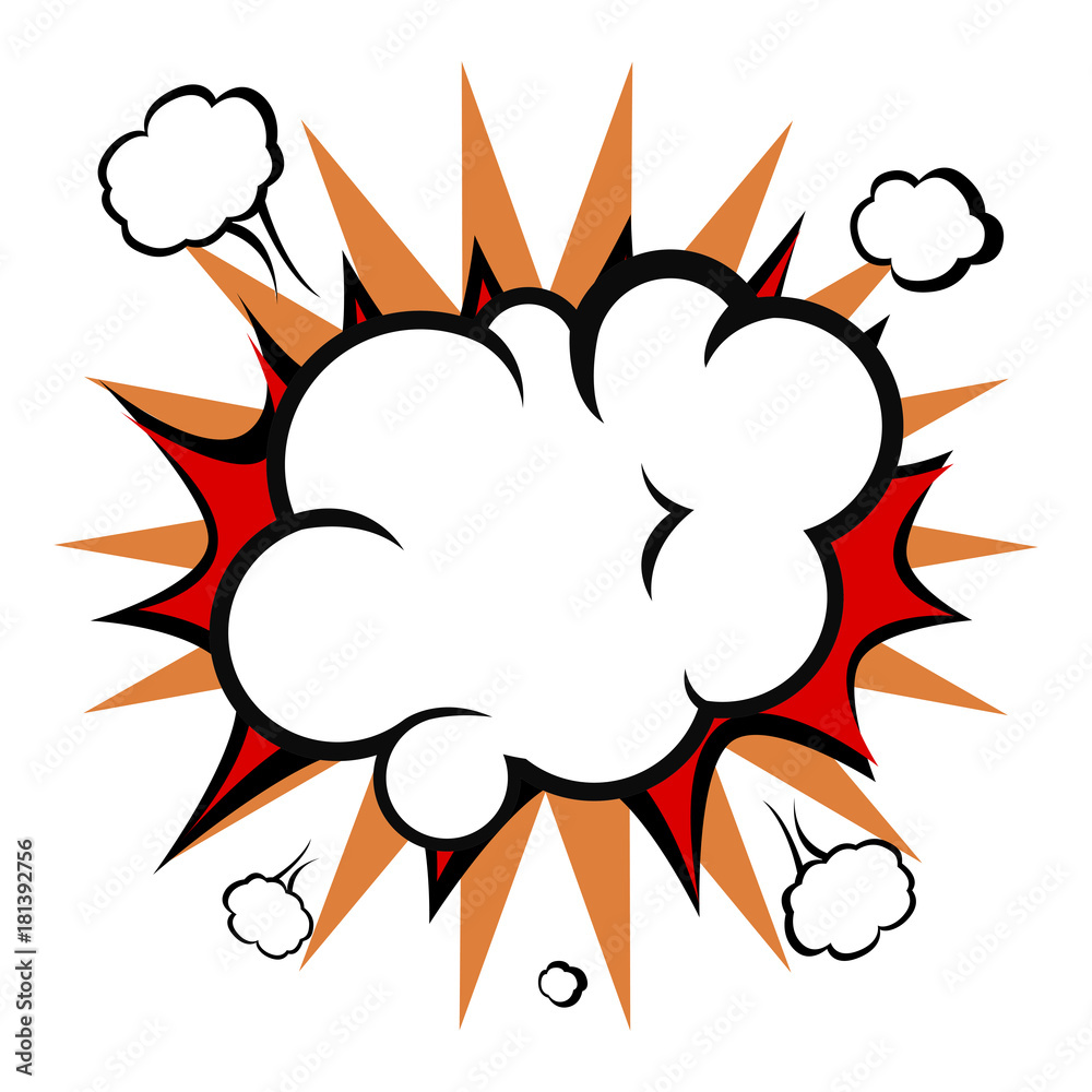Comic explosion cloud Comic explosion cloud