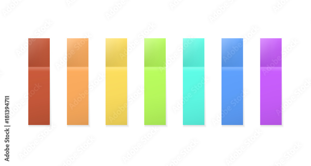 Set of colored bookmarks from paper, stickers Set of colored bookmarks from paper, stickers