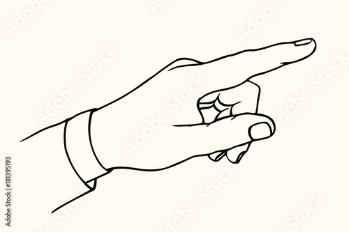 Pointing hand finger.