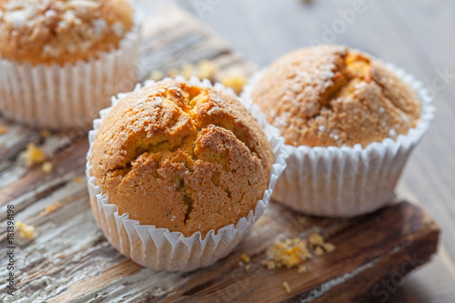 Canvas Print Homemade Autumn Pumpkin Muffin