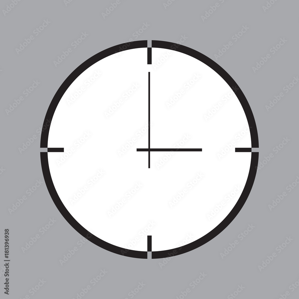 Vector icon with clock symbol