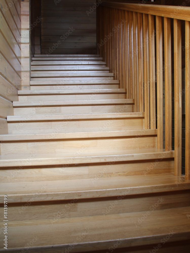 Fototapeta premium Wooden staircase