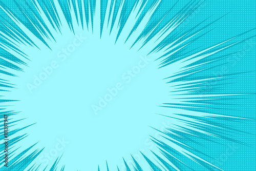 Blue cartoon explosion