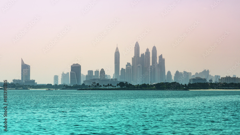 Skyline Dubai from boat, Dubai Skyline Dubai from boat, Dubai