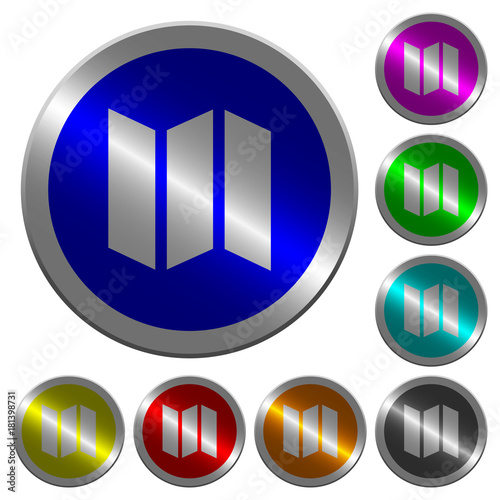 Collapsible map luminous coin-like round color buttons