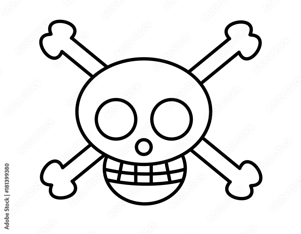 海賊マーク 線画 Stock イラスト Adobe Stock