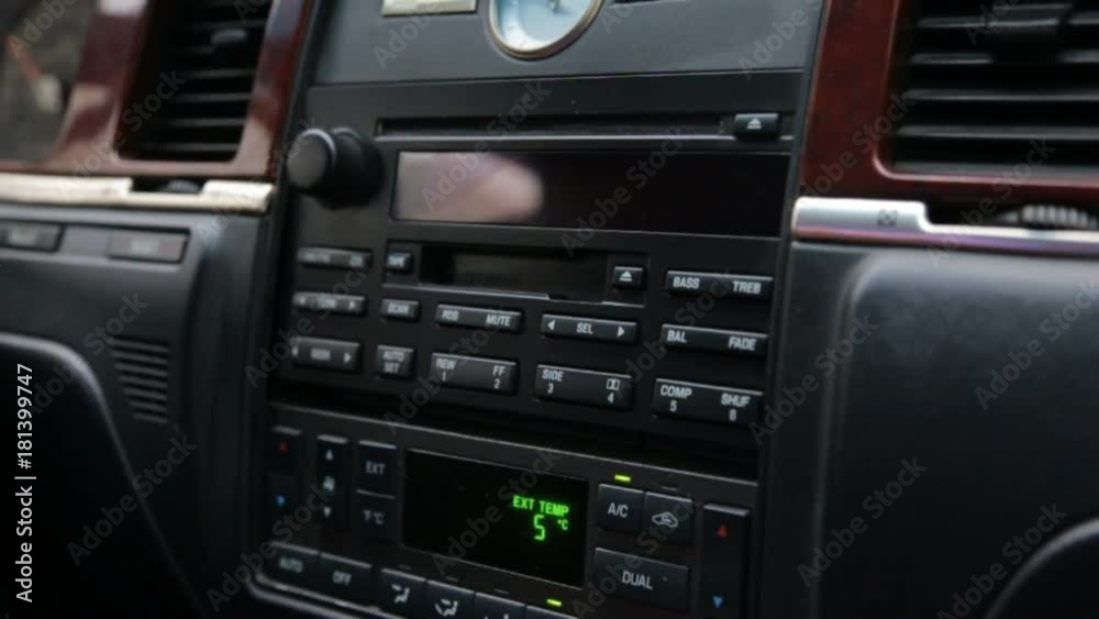 Control panel in the car Control panel in the car