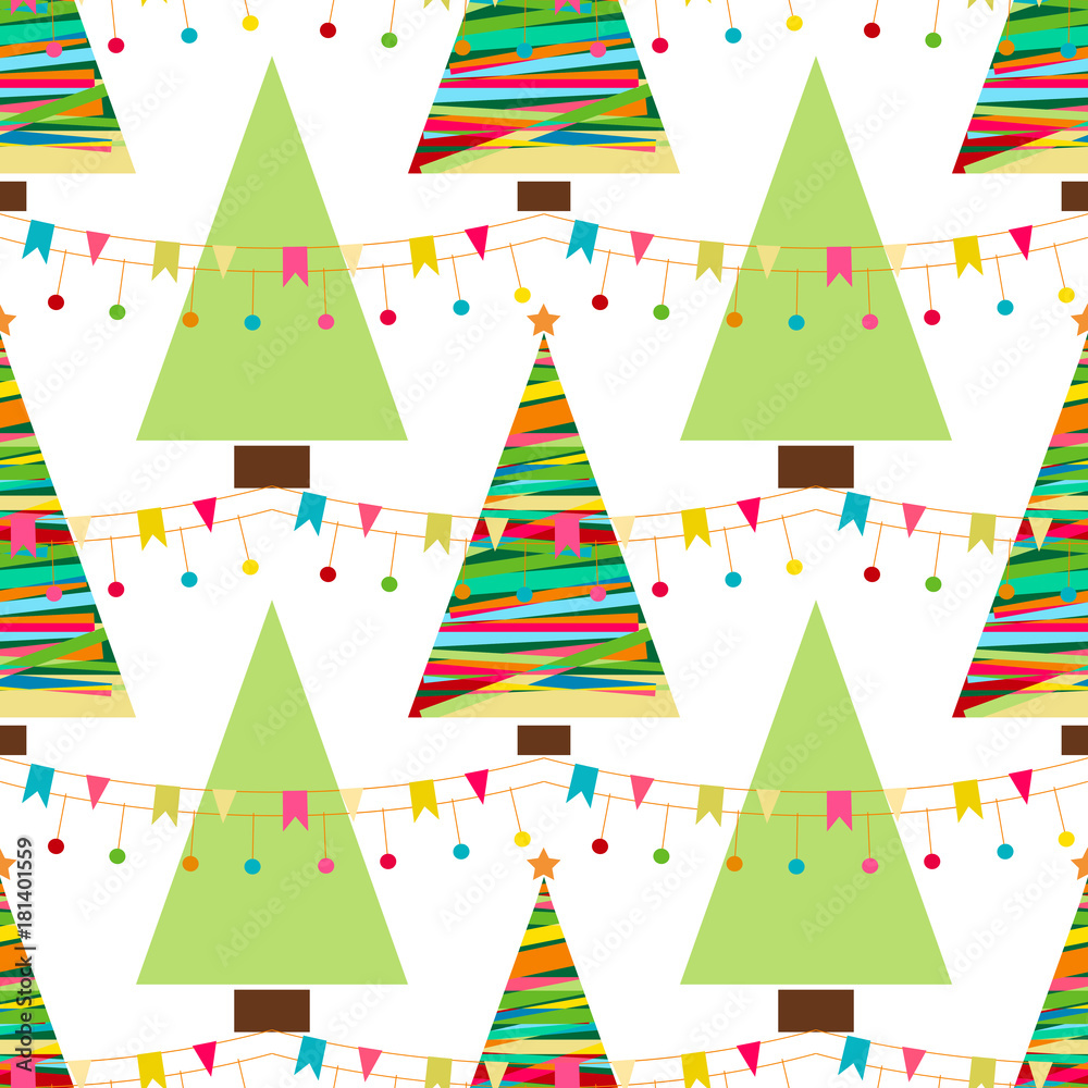 A festive background with confetti. A seamless pattern with yellow stars and Christmas tree. Winter holidays design. Christmas tree with decorations and star with various textures for festive design A festive background with confetti. A seamless pattern with yellow stars and Christmas tree. Winter holidays design. Christmas tree with decorations and star with various textures for festive design