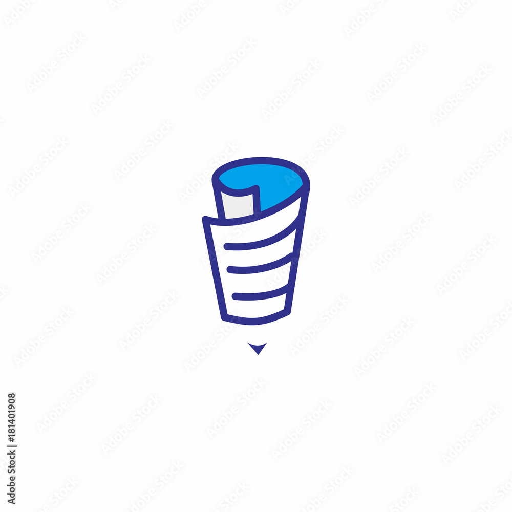 pen paper illustration logo icon pen paper illustration logo icon