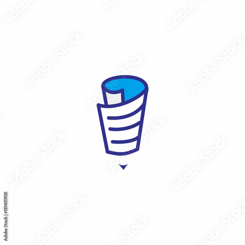 pen paper illustration logo icon
