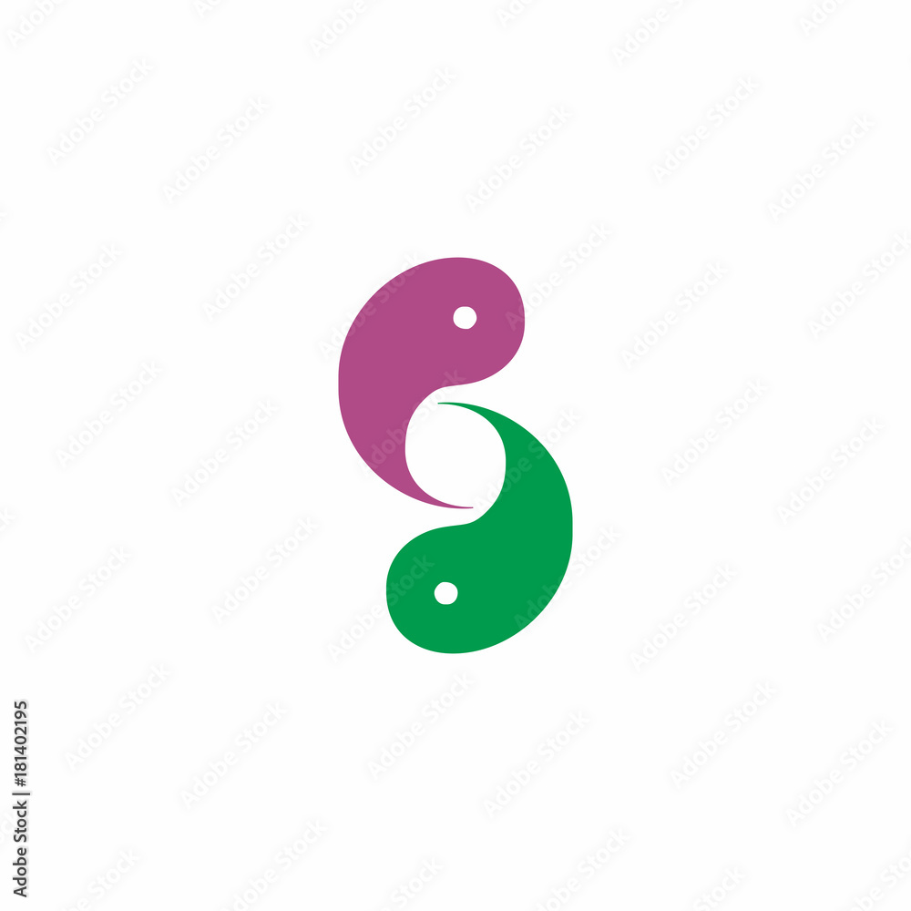 abstract chinese logo vector