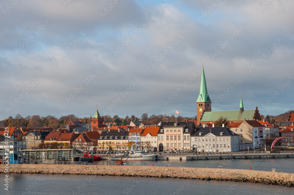 Town of Helsingoer in Denmark