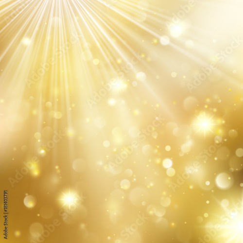 New year and Xmas Defocused Background With Blinking Stars. EPS 10 vector