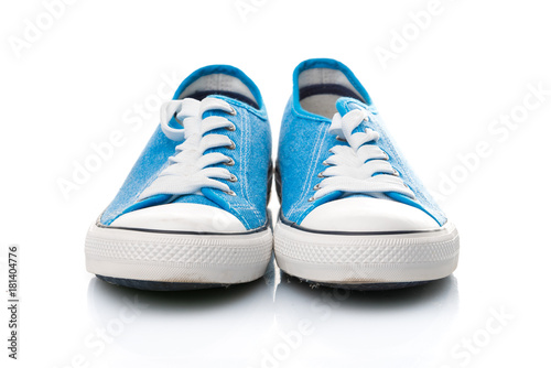 blue sneakers isolated on white background