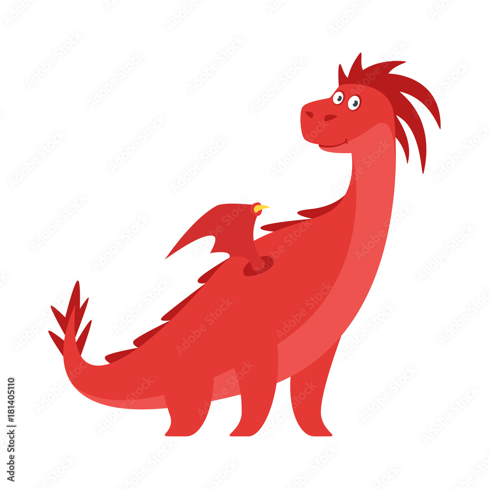 cute red dragon