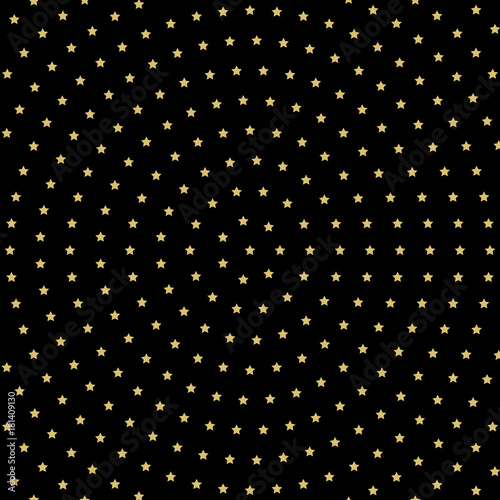 Geometric modern pattern. Fine ornament with golden stars. Geometric abstract pattern