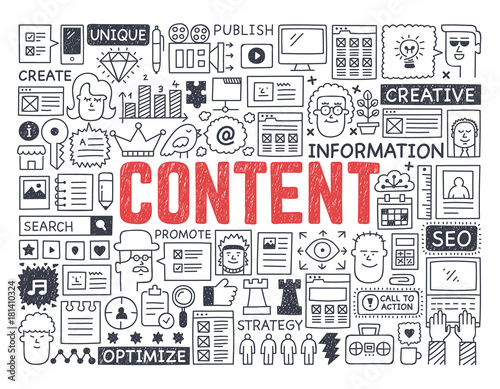 Content - Hand drawn vector illustration