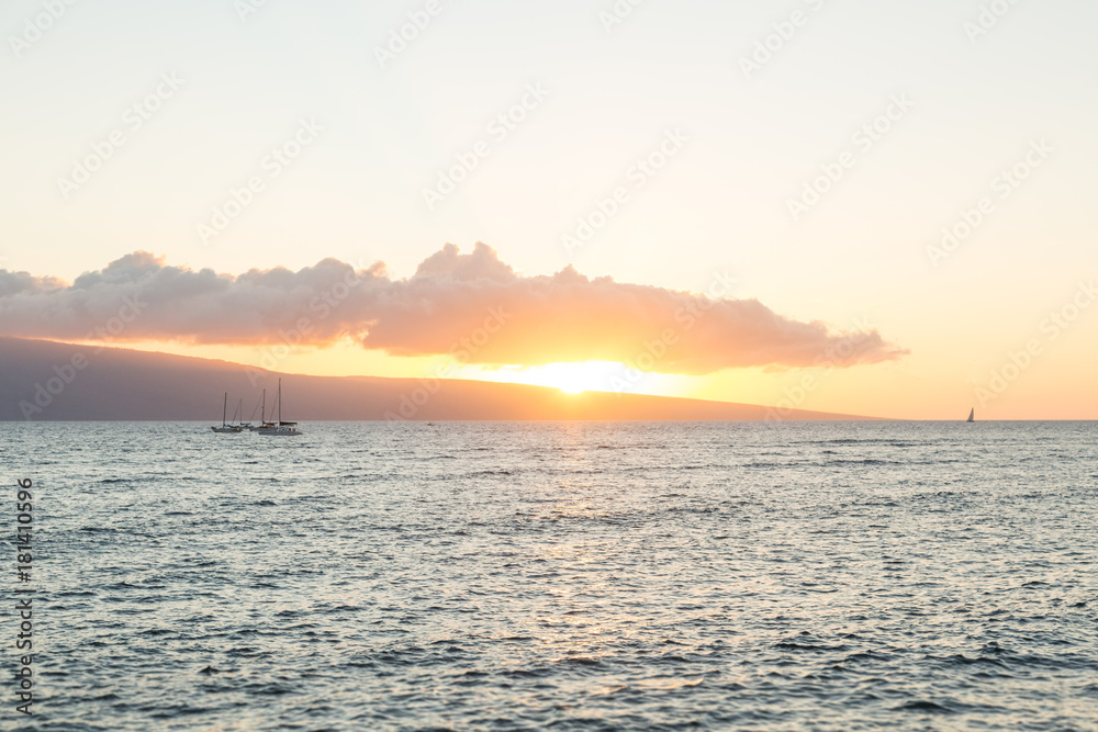 Sunset at Lahaina, Hawaii