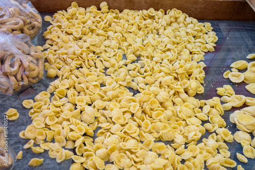 Traditional homemade pasta on the streets of Bari photo