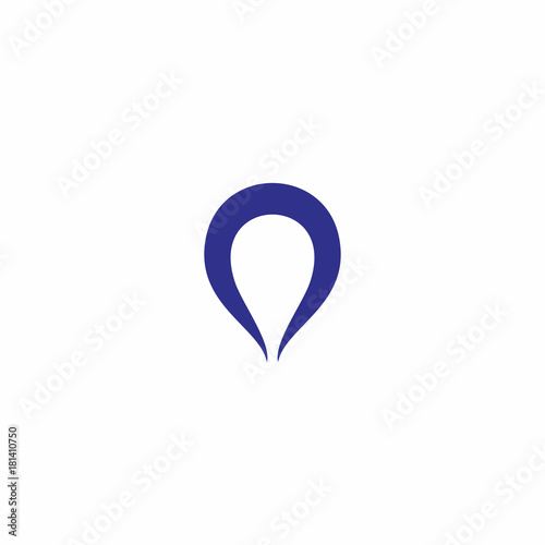 Abstract Pin Logo Vector