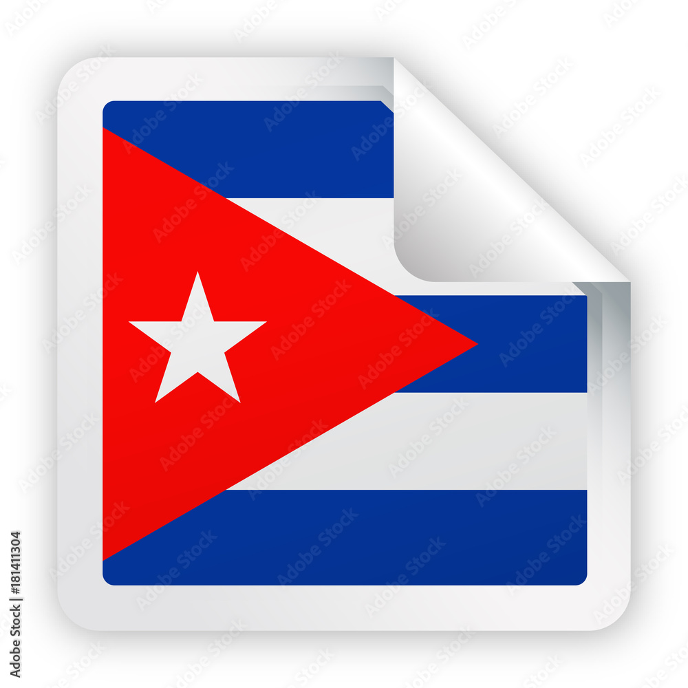 Cuba Flag Vector Square Corner Paper Icon Cuba Flag Vector Square Corner Paper Icon