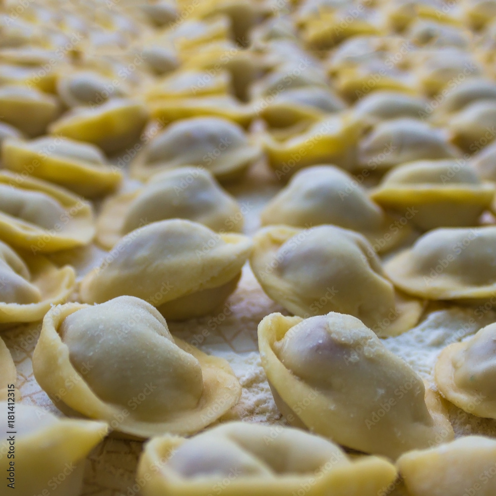 Raw meat dumplings. Raw meat dumplings.