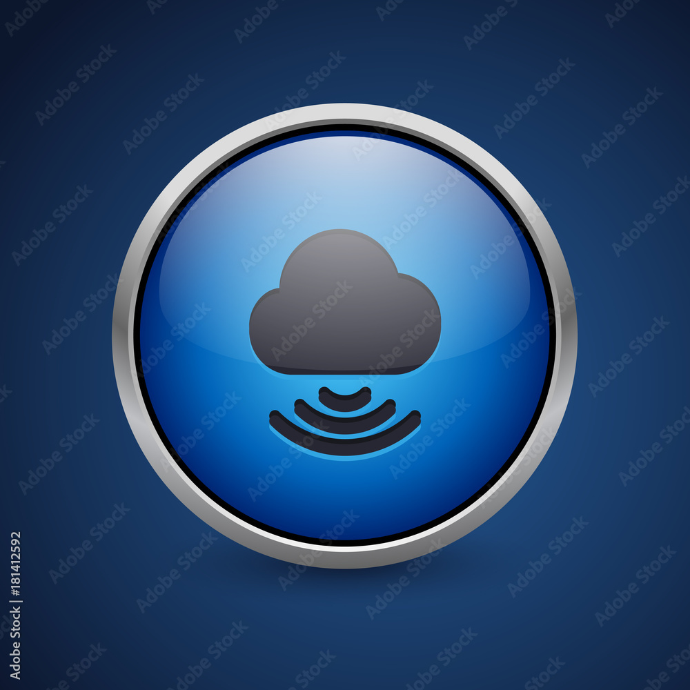 Push Button - Dark Blue Web Icon Push Button - Dark Blue Web Icon