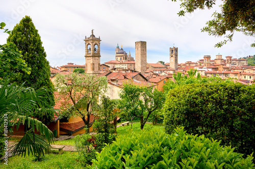 view on Bergamo and its churches photo