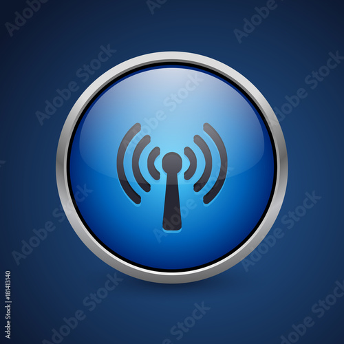 Push Button - Dark Blue Web Icon